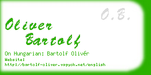 oliver bartolf business card